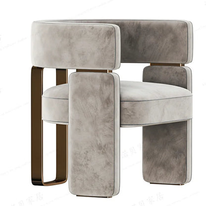 Modern simple fabric negotiation leisure sofa chair designer single  Internet celebrity  Nordic metal leisure chair