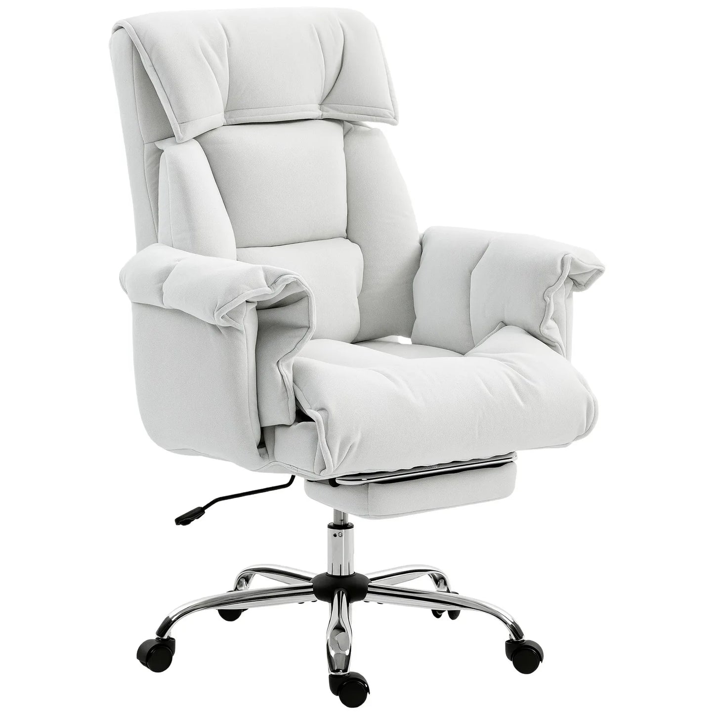 Executive Office Chair with Footrest, Reclining Swivel Computer Desk Chair