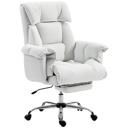 Executive Office Chair with Footrest, Reclining Swivel Computer Desk Chair