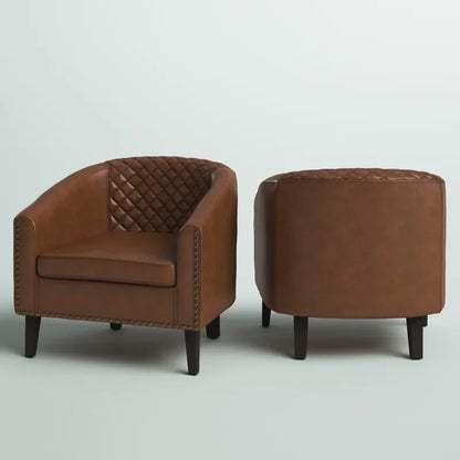 For Modern Tufted Upholstered Armchair Living Room Leisure Chair Single Sofa Chair Balcony Bedroom Study Room Barrel Club Chair