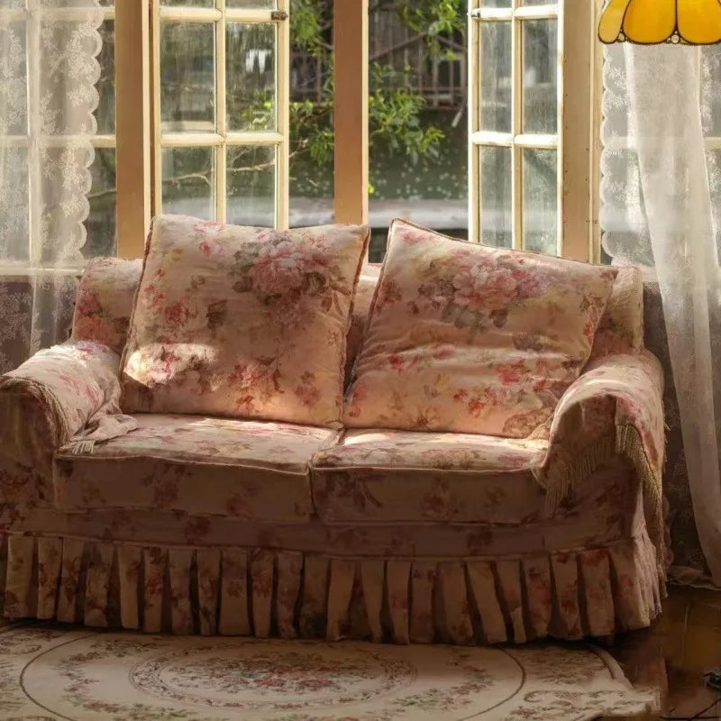 Double Designer Living Room Sofa Europe Floor Romantic Apartment Sofa Elegant Luxury Muebles Para El Hogar Home Furniture