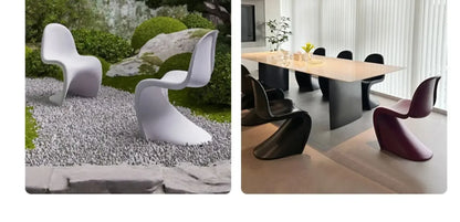 Dining chair transparent plastic chair Nordic home simple modern back chair makeup stool