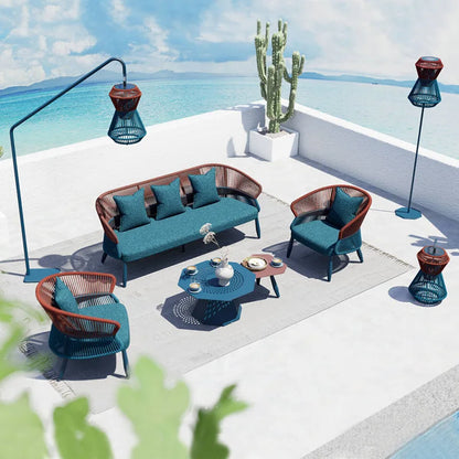 Outdoor Sofa Aluminum patio Villa Courtyard Garden Courtyard High end Hotel Leisure Simple Sofas set