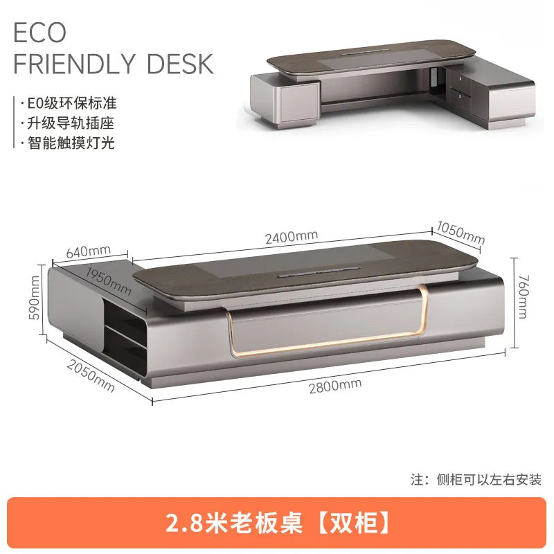 Light luxury boss Advanced minimalist modern CEO and Chairman's office table office furniture Computer desk Room desks