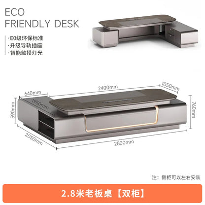 Light luxury boss Advanced minimalist modern CEO and Chairman's office table office furniture Computer desk Room desks