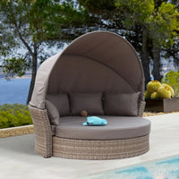 Round sofa round bed Furniture Garden sofa round bed Outdoor rattan comfortable bed