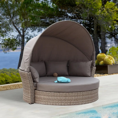 Round sofa round bed Furniture Garden sofa round bed Outdoor rattan comfortable bed