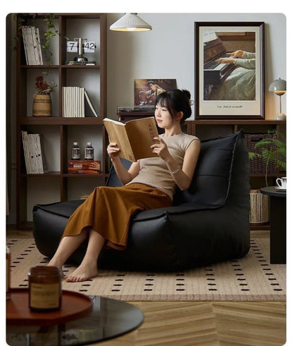 Living Room Balcony Single Sofa Bedroom Tatami Cat's Paw Leather Sofa Chair Leisure Chair Recliner Corner Sofa for Living Room