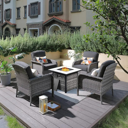 4 Pieces Patio Furniture Set with 30
