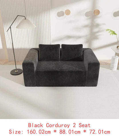L-Shaped Cloud Sectional Sofa, Modern Modular Couch with Deep Seat, Upholstered Furniture for Living Room Bedroom, No Assembly