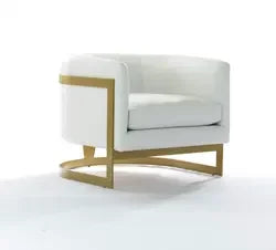 ForLuxury Gold Metal Accent Chair Velvet  for Home Hotel Single Sofa Single Sofa Chairs Sofa Chair