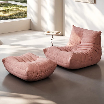 Lounge Bean Bag Chair for Adult Armless Lazy Floor Sofa Fireside Chair for Living Room Gaming Room Bedroom Soft Corduroy Couch