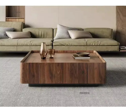 Nordic Solid Wood Coffee Tables Modern Coffee Tables for Living Room Furniture Design Sofa Side Tea Tables Organizer Drawers