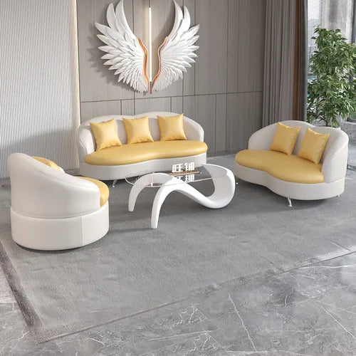 Grand canapé de luxe blanc imperméable à l'eau Simple vert Chaise longue nouveau canapé naturel concepteur Muebles Para dortoir meubles