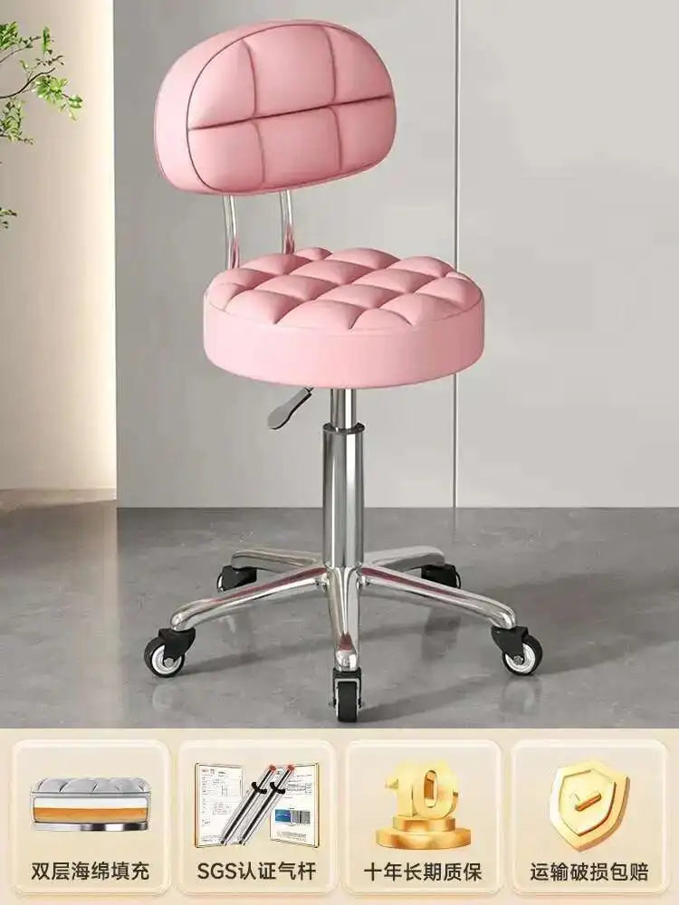 Beauty Chair Specifically Designed for Beauty Salon Adjustable Rotating Pulley Hair Salon Round Stool Tabouret A Roulette 원형의자