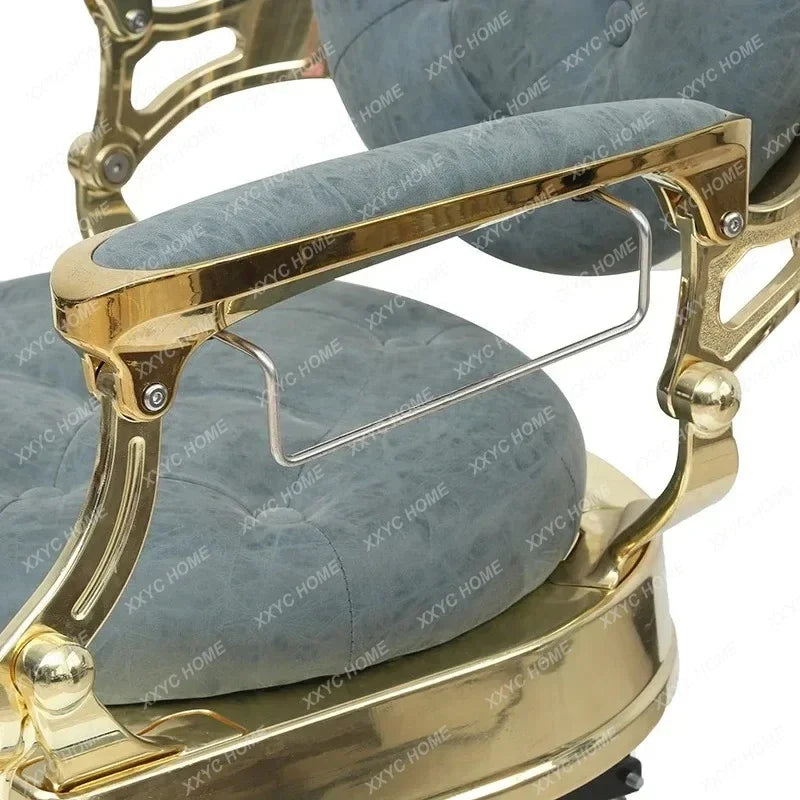 WWAluminum Alloy Frame Haircut Barber Chair Can Be Lifted And Rotated To Put Down The Chair