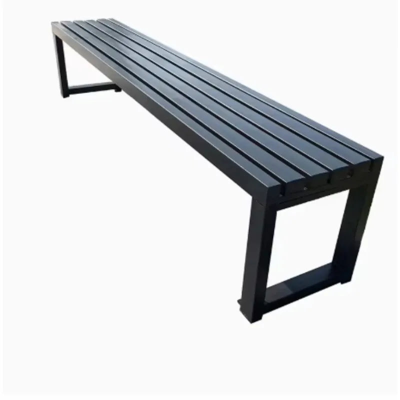 Banc en acier inoxydable au Design moderne, pour parcs de jardin de luxe en plein air et patios d'hôtel, sièges métalliques résistants au soleil et imperméables