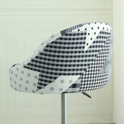 1PC Semi-Circular Universal Wear-Resistant Chair Cover Chair Cover Dust-proof Elastic Restaurant Hotel Dining Chair Cover 의자 커버