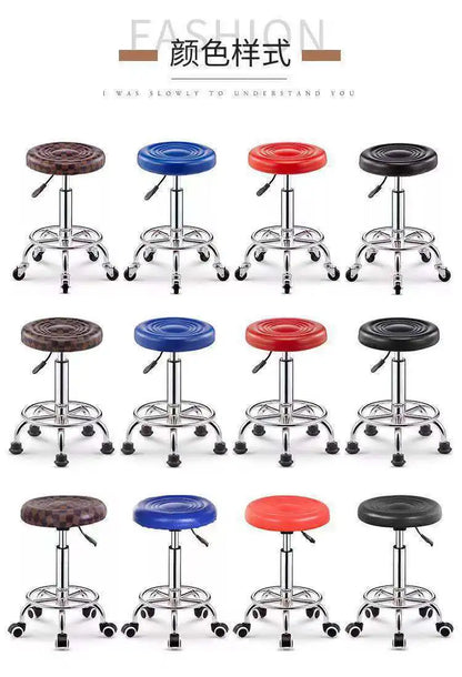 Bar Chair Bar Chair Stool Stool Haircut Chair Rotating Lifting Round Stool Backrest Pulley Chair Large Work Stool Supply
