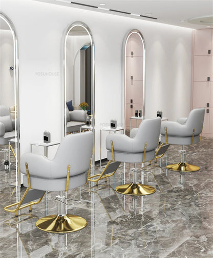 Light Luxury Barber Chairs Hair Salon Special Liftable Barber Chair European Simple Salon Furniture Hairdressing Salon Chairs Y