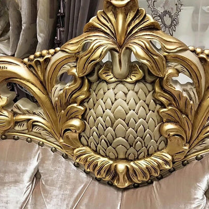 Luxury European-style villa leather sofa combination