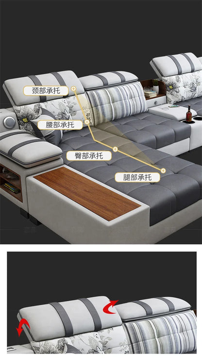 Luxury Technology Cloth Sofa Living Room Furniture Modern Cloakroom Bedroom Sofa Combination Nordic Apartment Sofa Set
