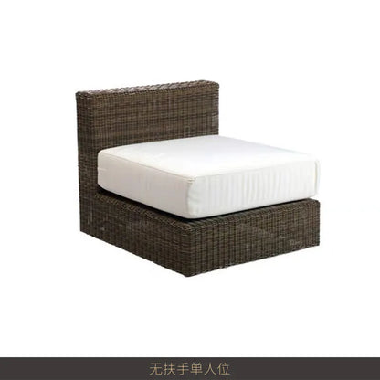 Outdoor rattan sofa combination waterproof and sun protection outdoor leisure courtyard villa balcony terrace sunroom