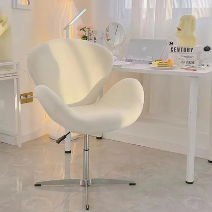 New Computer Chair, Home Bedroom Girls Makeup Chair, Comfortable Sedentary Dressing Table Stool, Sherpa Lift Swivel Chair