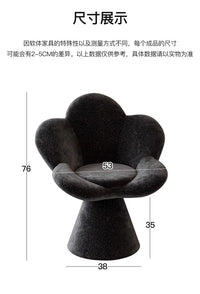 Creative Petals Vanity Stool Creamy Makeup Chair for Girl Modern Nail Salon Seat with Backrest Girly Aesthetic Bedroom Furniture