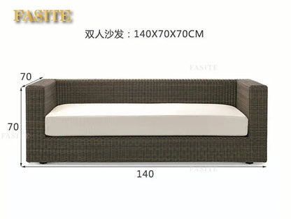 Courtyard sofa, villa, garden terrace, sun protection, waterproof, outdoor leisure rattan weaving corner
