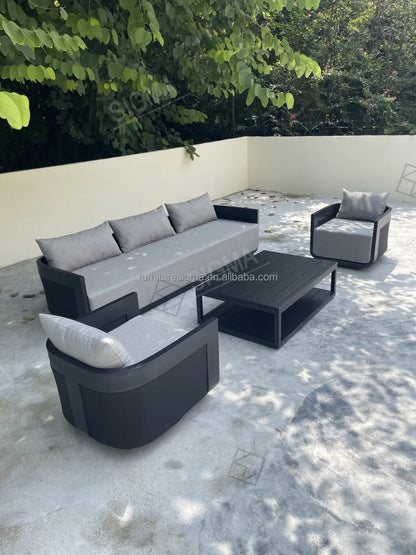 Sigma Designer Aluminum Furniture with Cushions Sofa Set Living Room Garden Patio Hotel Sectional Outdoor Sofa