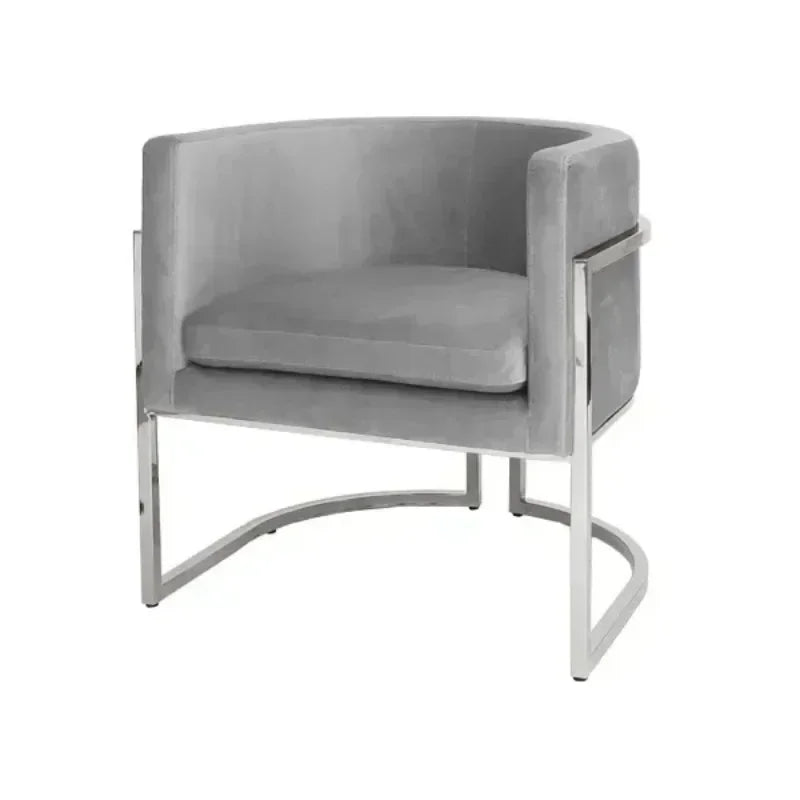 VIP7 Chinese Style Simple Stainless Steel Velvet Dining Chair Luxury Hotel Restaurant Villa Armrest Dining Chair meuble chair