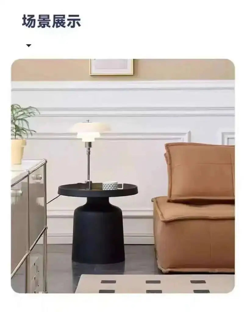 Metal Black Coffee Table Living Room Light Luxury Modern Round Coffee Tables Minimalist Nordic Kaffee Tische Home Furniture
