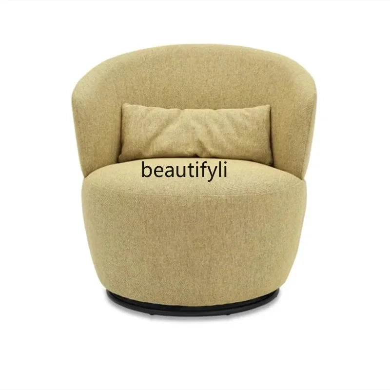 Y Simple light luxury rotating backrest sofa chair Italian armrest round leisure chair living room single sofa