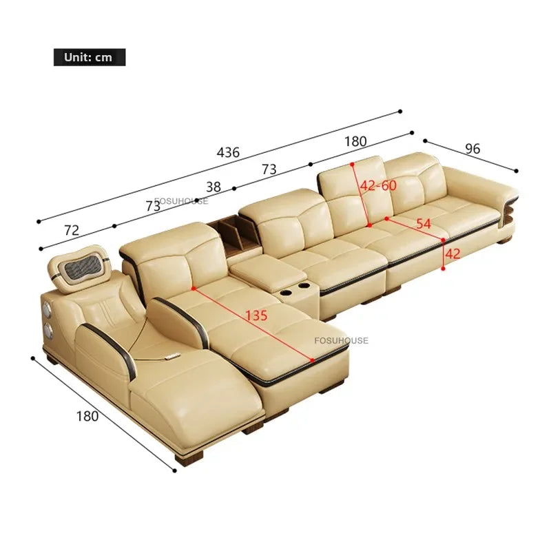 European Luxury Living Room Sofas Home Leisure Sofa Bed Recliner Design Living Room Furniture Modern Corner Smart Massage Sofa
