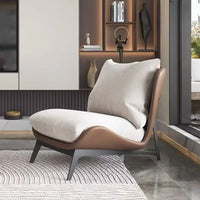 Comfortable Single Sofa Chair for Balcony or Living Room Lazy Sofa Lounge Chair for Bedroom or Reading Upholstered Accent Chair