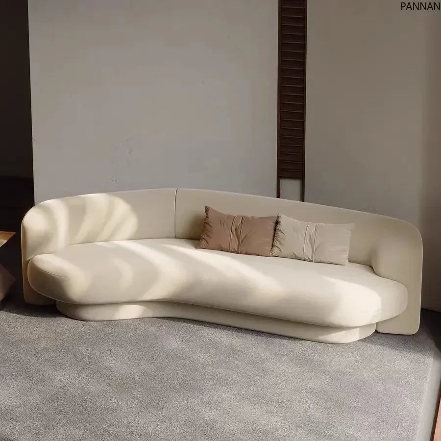 Italian minimalist designer fabric sofa living room home modern simple special-shaped sofa corner small apartment