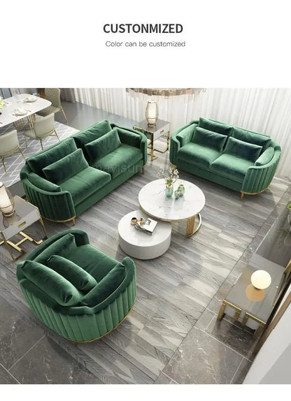 Nordic Reading Household Sectional Fabric 3 Seat Sofa Upholstered Armchair Custom Color Living Room Fauteuil Home Furniture