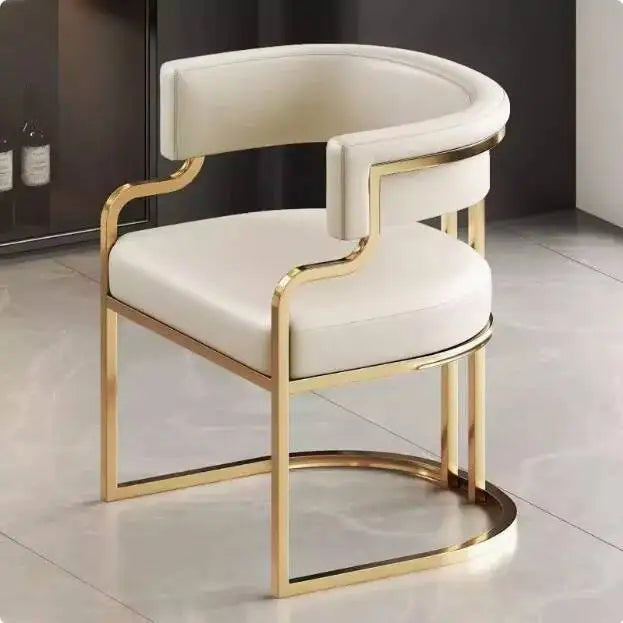 Luxury Dining Chairs Hotel Sales Office Receives Mahjong Sofa Chairs To Discuss Makeup Chairs in Nail Shops Velvet Bar Stool Hig