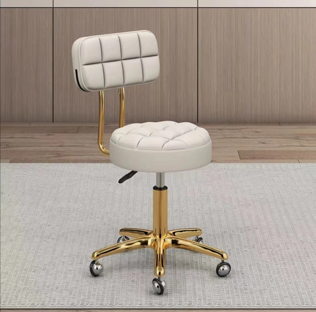 Leather Swivel Bar Stool With Back for Home Bar School Mall Gym Workshop Restaurant Outdoor Staircase