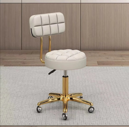 Leather Swivel Bar Stool With Back for Home Bar School Mall Gym Workshop Restaurant Outdoor Staircase
