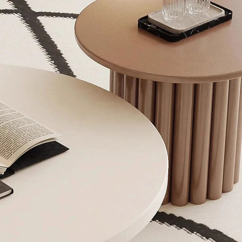 Table d'appoint minimaliste esthétique en bois blanc, ronde, petite Table basse Simple, Design moderne, meubles auxiliaires pour la maison
