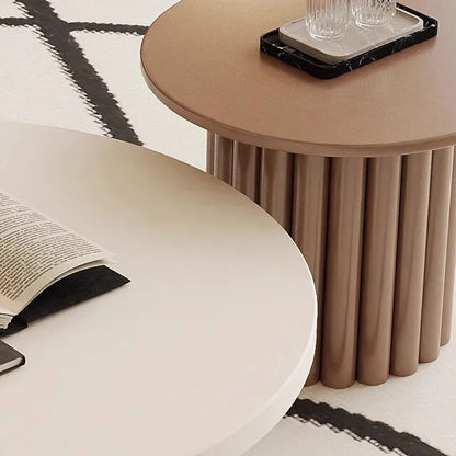 Table d'appoint minimaliste esthétique en bois blanc, ronde, petite Table basse Simple, Design moderne, meubles auxiliaires pour la maison