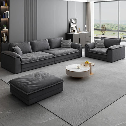 A Minimalist petal retro sofa home living room simple matte fabric corner sofa