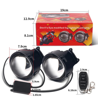 Cool Decoration Dynamic LED Car Headlights Devil Eye LED Car Light Headlight Assembly Modified Eagle Eye Light Cars Accessories
