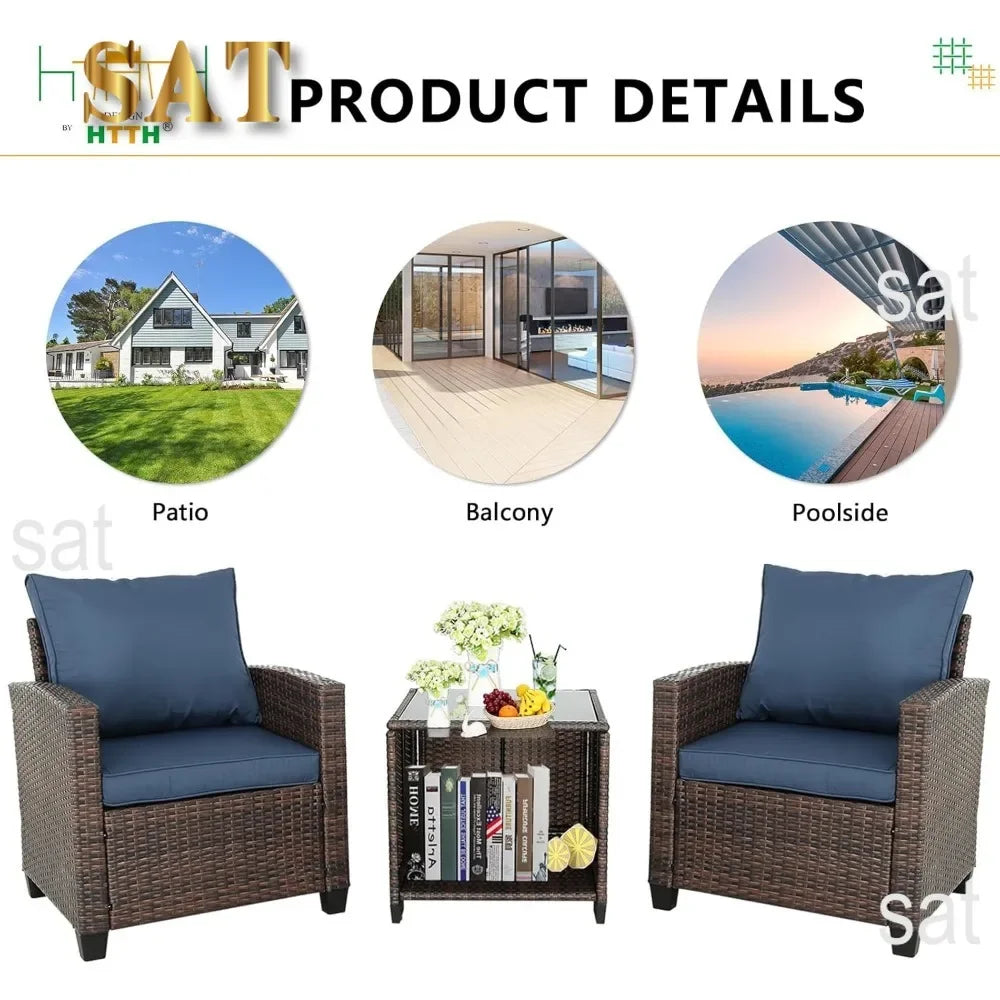 #For 3 Pieces Patio Furniture Sets with Storage Table and Chairs, Outdoor Patio Furniture Sets&