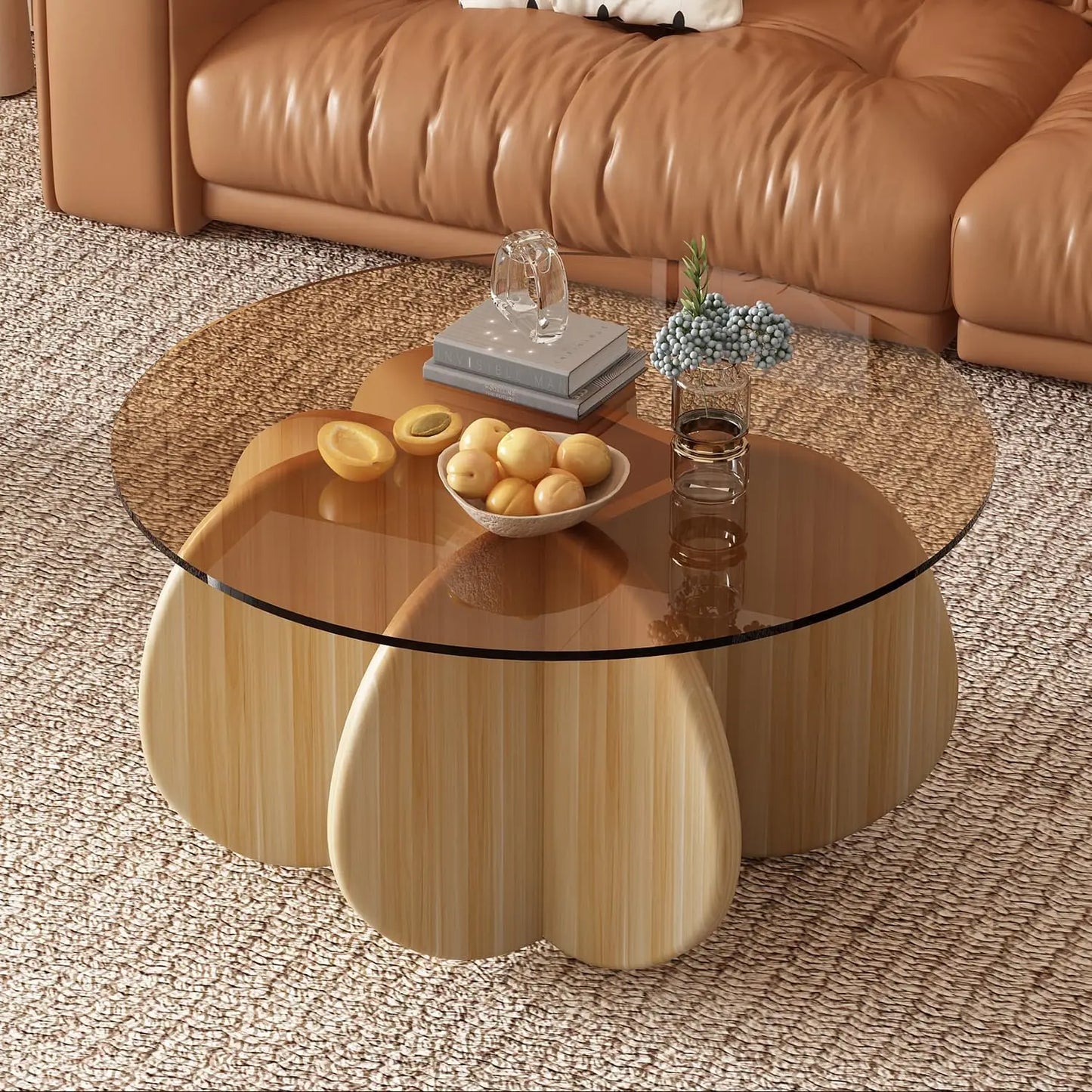 Unique Display Coffee Table Clear Ornaments Aesthetic Minimalist Coffee Table Luxury Design Mesa Centro Salon Home Furniture