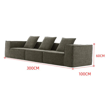 Customized simple vacuum compression tofu sofa Internet celebrity living room small apartment straight row designer fabric sofa