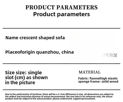 Semicircular curved special-shaped sofa beauty salon sales office hotel business hall rest area reception area negotiation