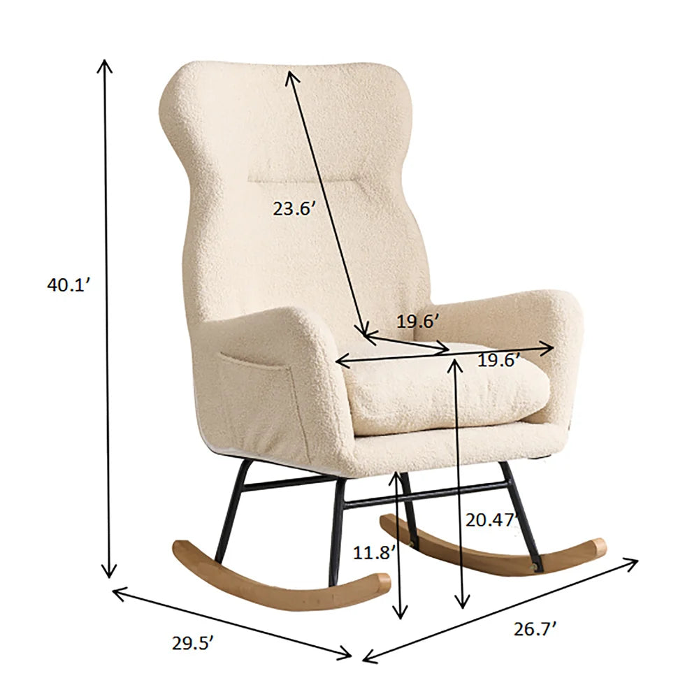 Lazy Sofa Rocking Chair Bedroom Lounge Chair Carefree Adult Living Room Single Balcony Leisure Rocking Chair Recliner Chairs
